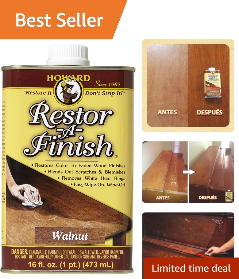 Restor-A-Finish 16 oz Walnut for Wood Scratch and Damage Repair