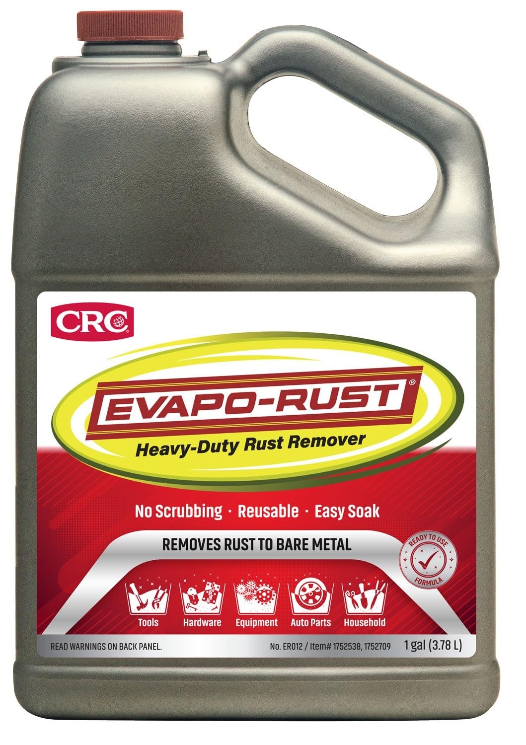 Heavy Duty Rust Remover 128 oz – Safe for Auto Parts, Hardware & Antiques