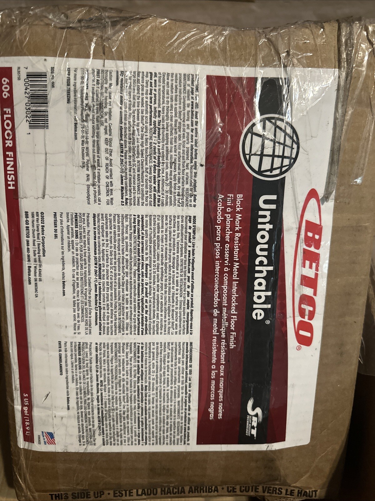 Betco Untouchable Floor Finish 5 Gal. (606B500)