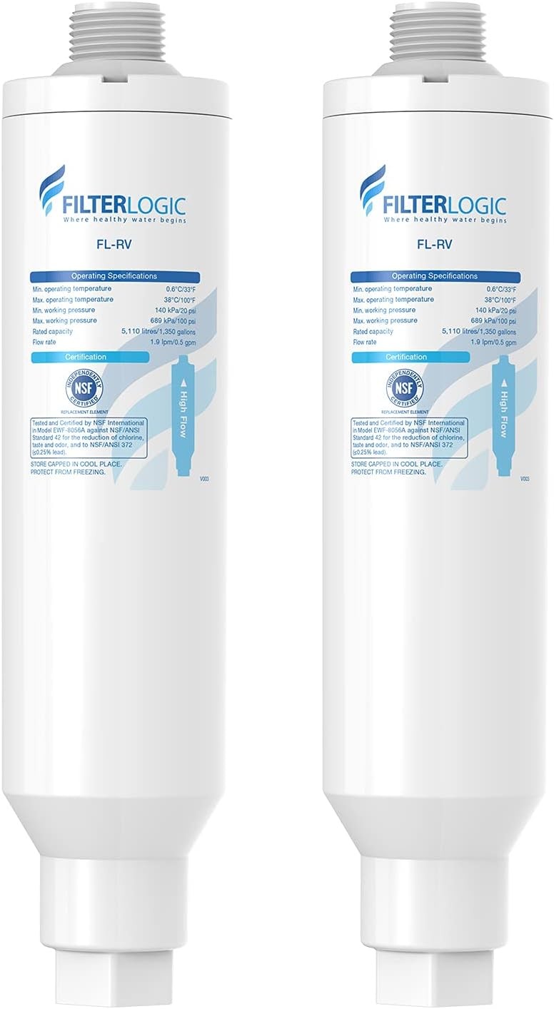 Inline Water Filter for Boats, RVs, NSF Certified, Campers, Gardening, Planting,