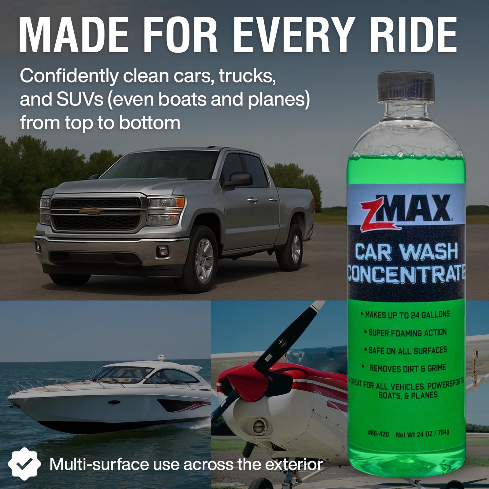 Car Wash Concentrate, 24oz – Car Wash Soap with Clean and Neutral Scent – Saf…