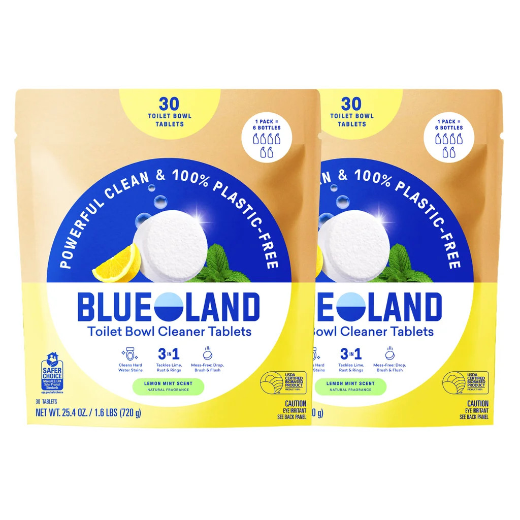 Blueland Toilet Bowl Cleaner Tablets, Lemon Mint, 60-count