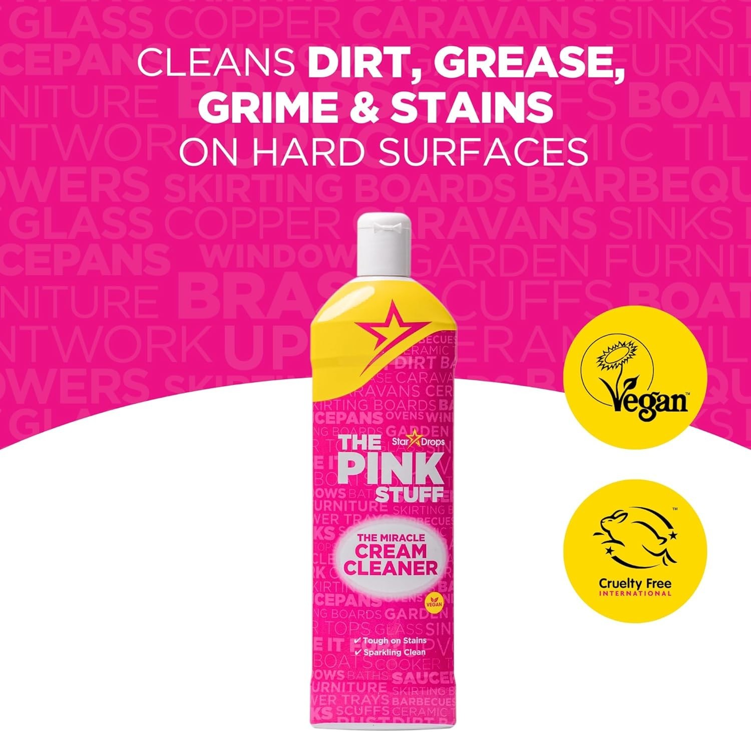 Stardrops The Pink Stuff Miracle Cream Cleaner MultiPurpose Liquid Cleaner 500ml