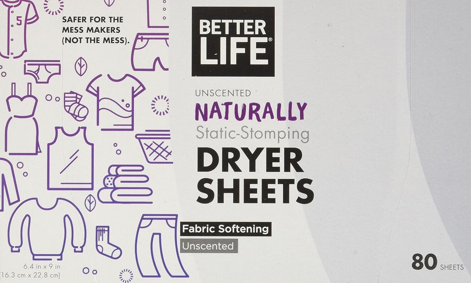 Better Life Sheets Dryer Unscented 80 Pc (Pack Of 6)