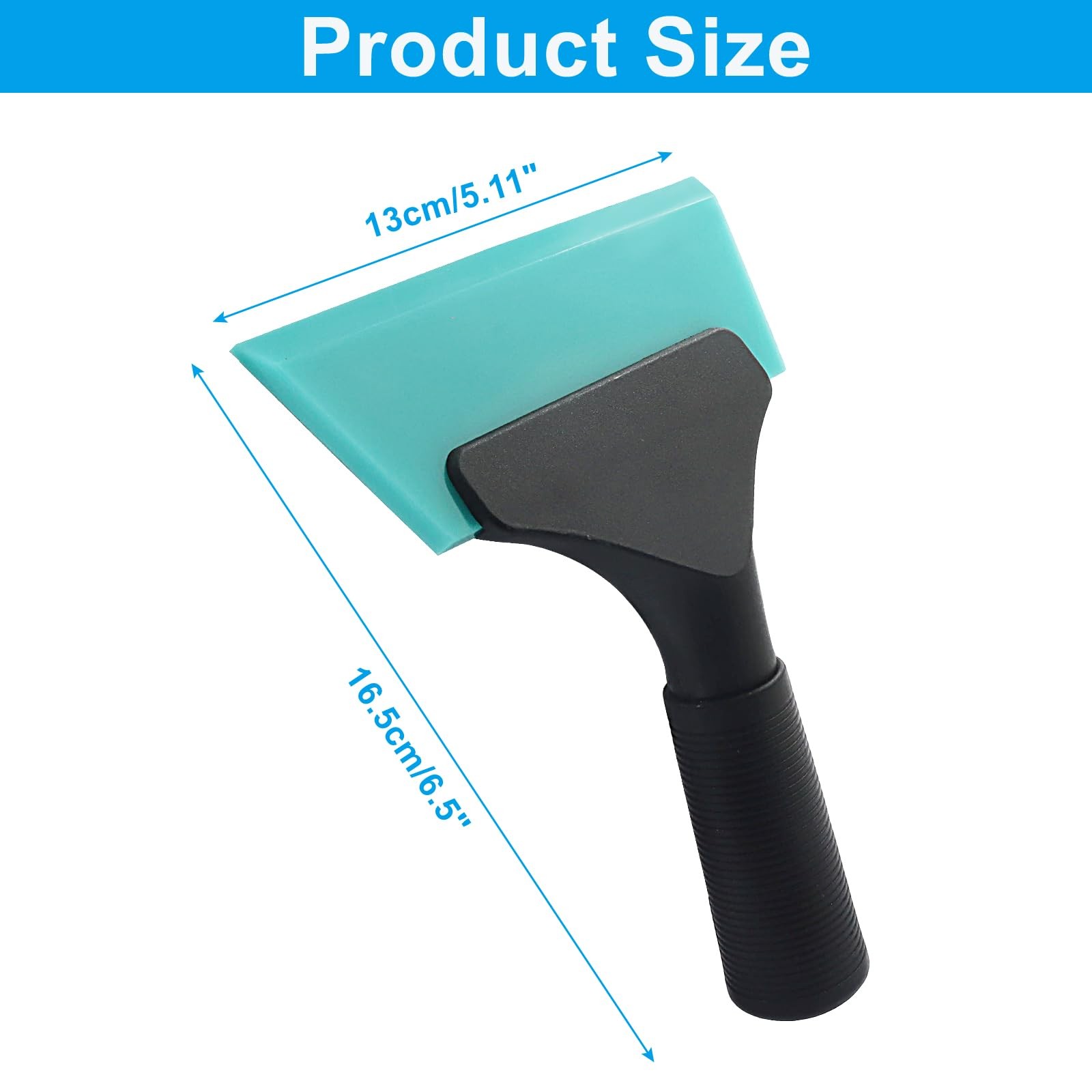 Auvotuis 5 Inch Silicone Squeegee with Non Slip Handle, Streak-Free Cleaning
