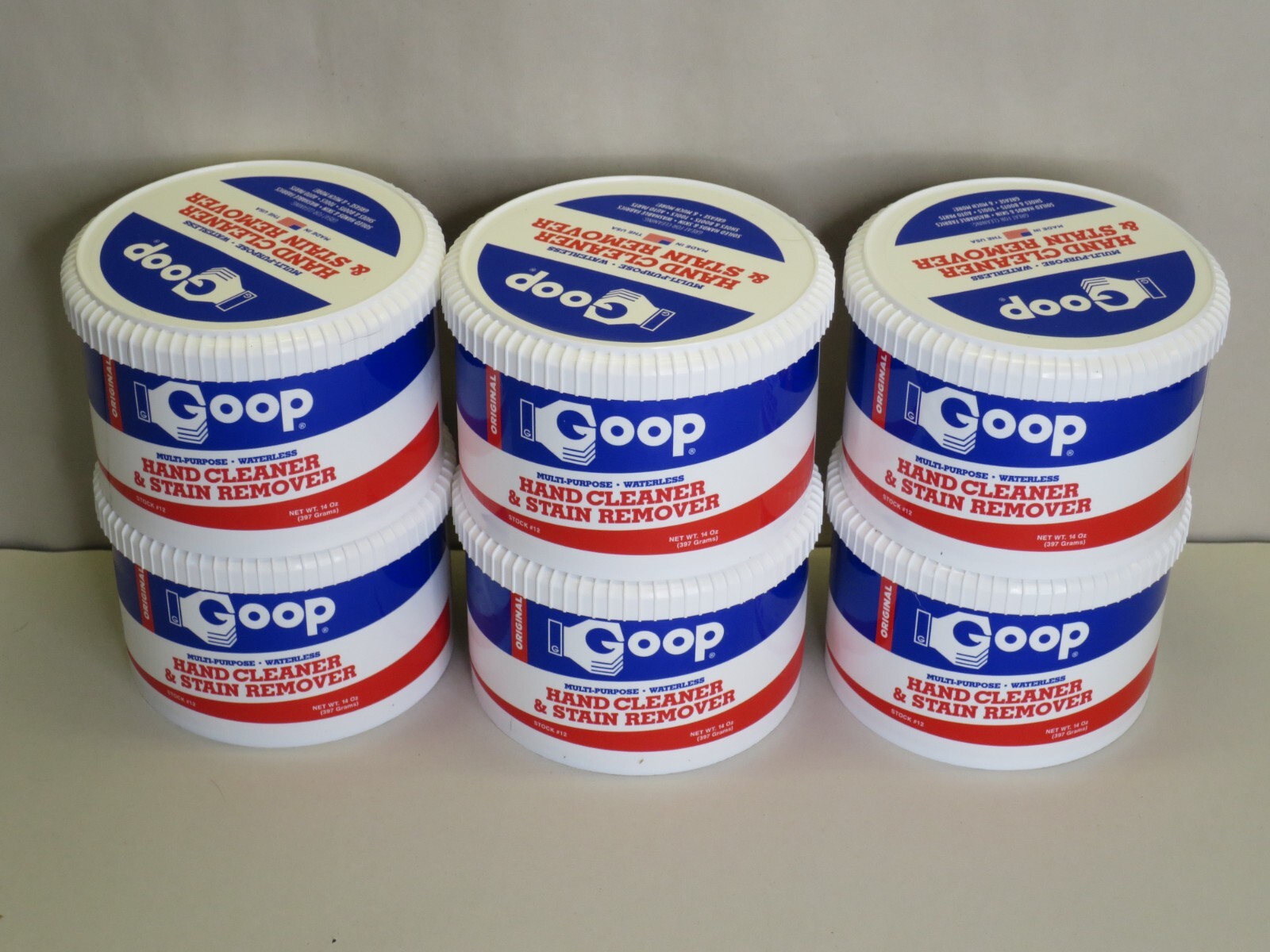 Goop 14oz. Multi-Purpose Water-less Hand Cleaner & Stain Lifter Case of 6