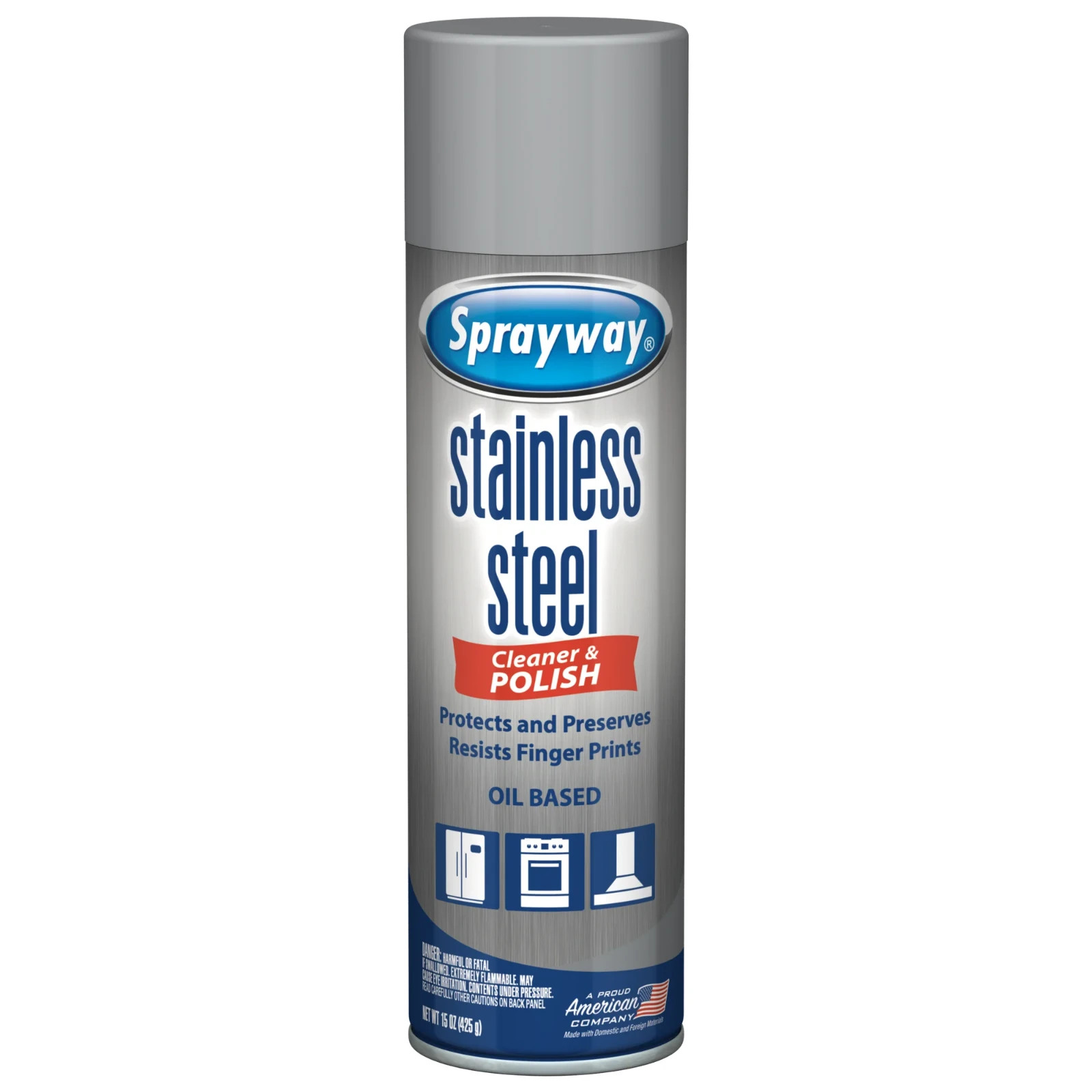 Sprayway Oil-based Stainless Steel Cleaner and Polish,Qty:2