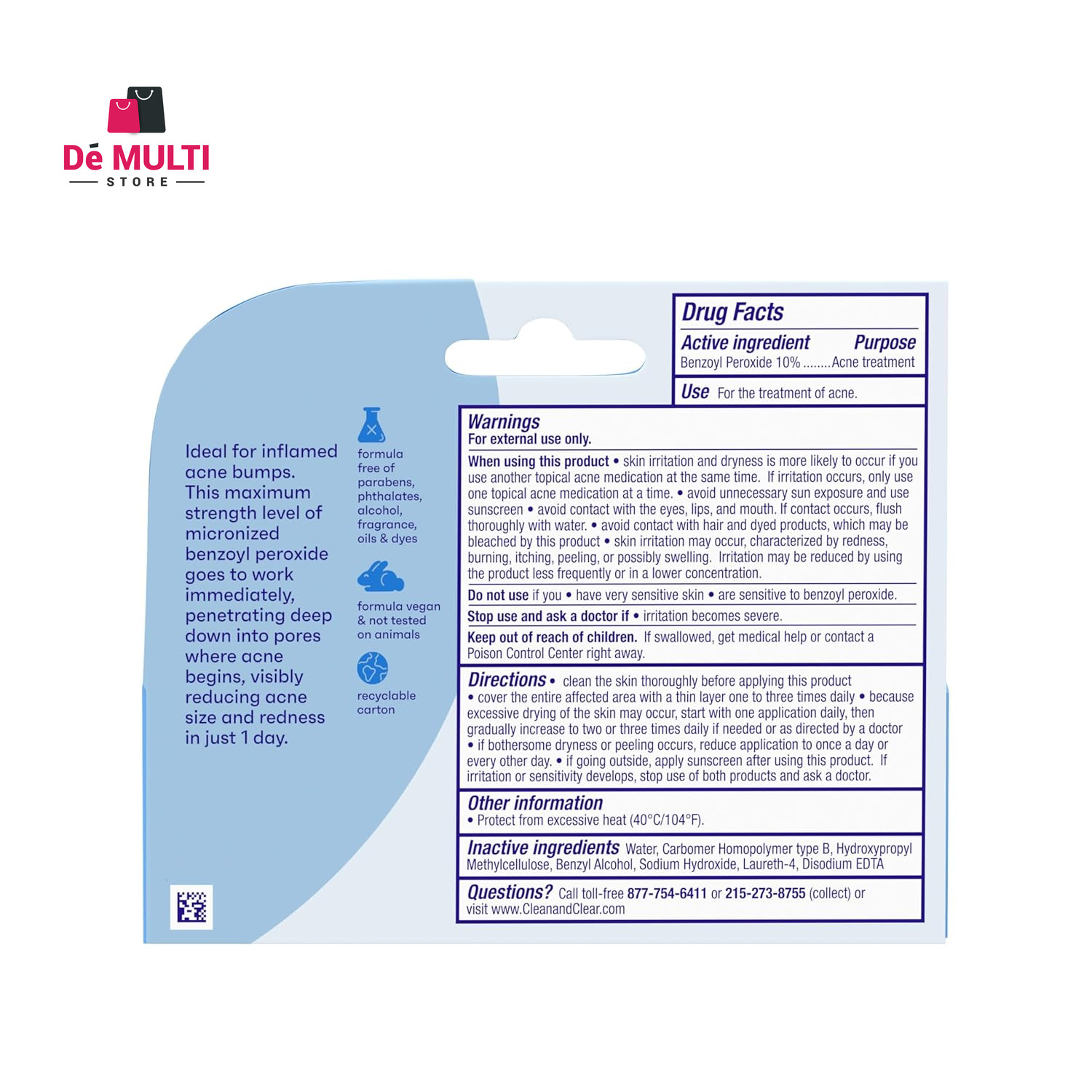 Clean & Clear Persa-Gel 10 Acne Gel, 10% Benzoyl Peroxide, 1 fl. oz
