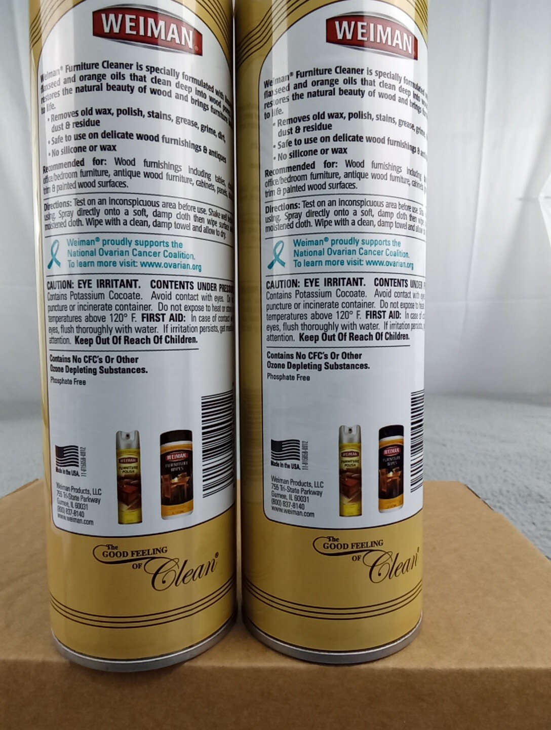 2x Weiman Furniture Cleaner Spray 12oz Size Brand New DISCONTINUED Product
