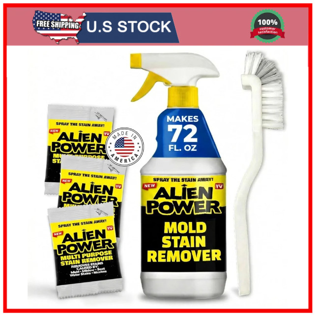 Alien Power Instant Stain Remover Spray for Mold and Mildew and Grout, All Pu…