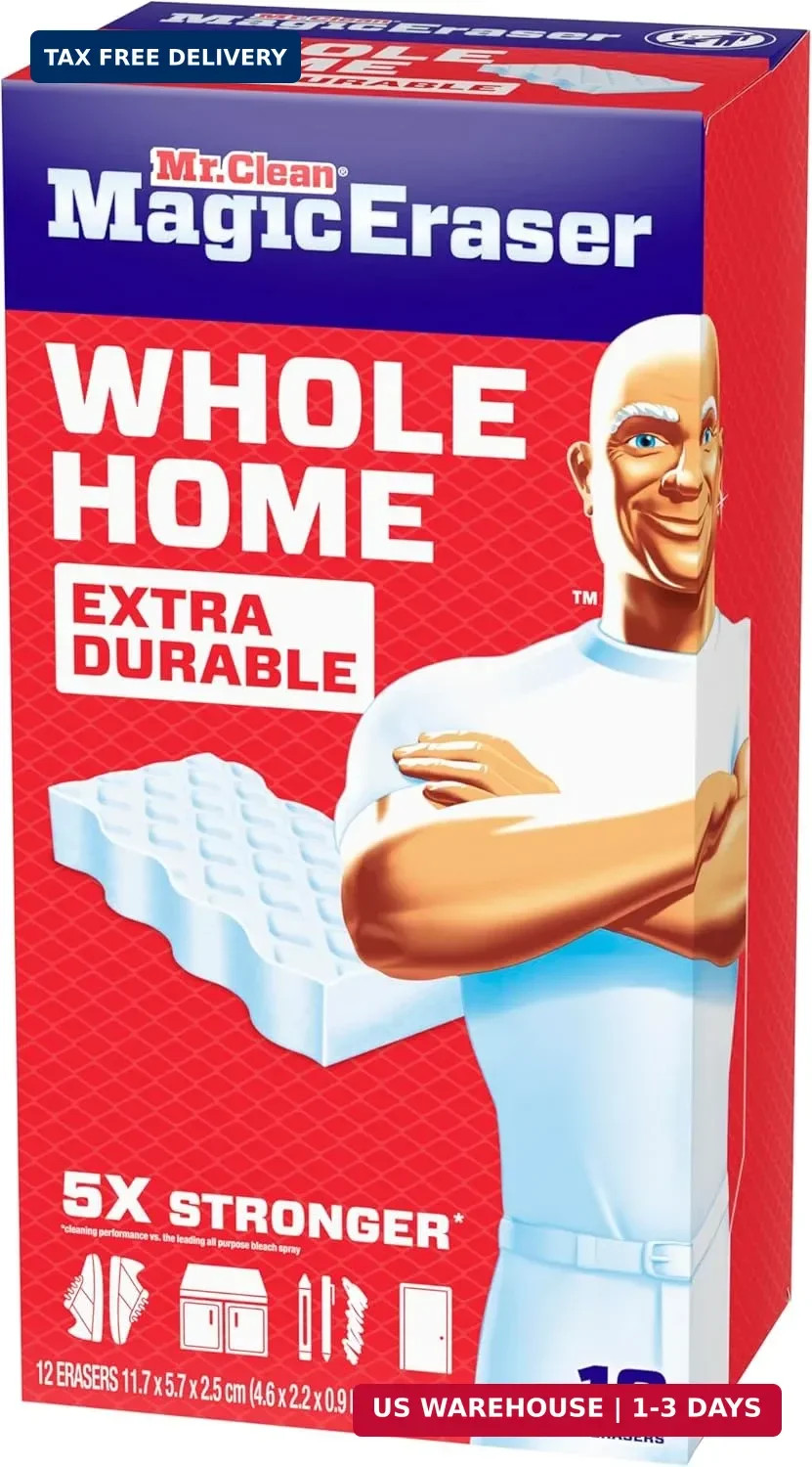 Mr. Clean Magic Eraser Sponge, All Purpose Cleaner, Cleaning Scrubber, Wall, Sne