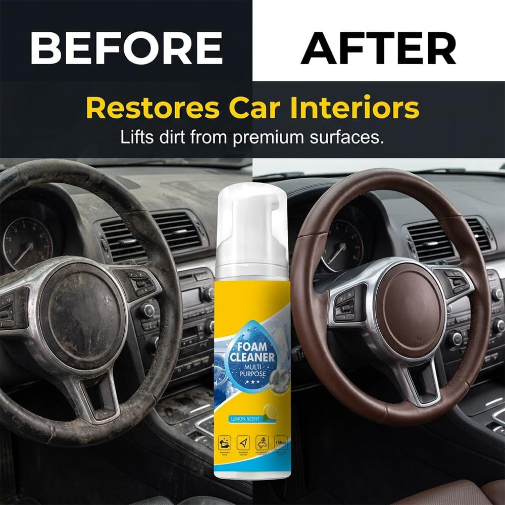 4-In-1 Multi-Enzyme Foam Cleaner, New Foam No-Rinse Cleaner, All-Purpose Deep Cl
