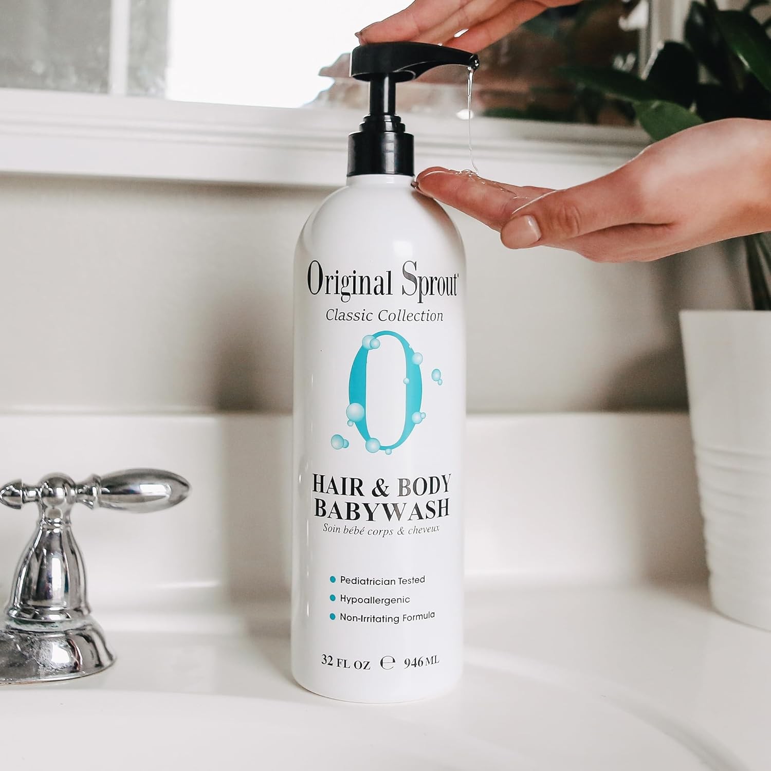 Original Sprout Baby Shampoo and Body Wash, Hypoallergenic Gentle Baby Wash fo