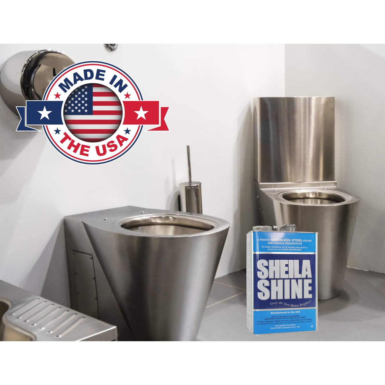 Sheila Shine 128 Fl Oz Cleaner 1 Gallon Metal Can Repels Water and Streaks