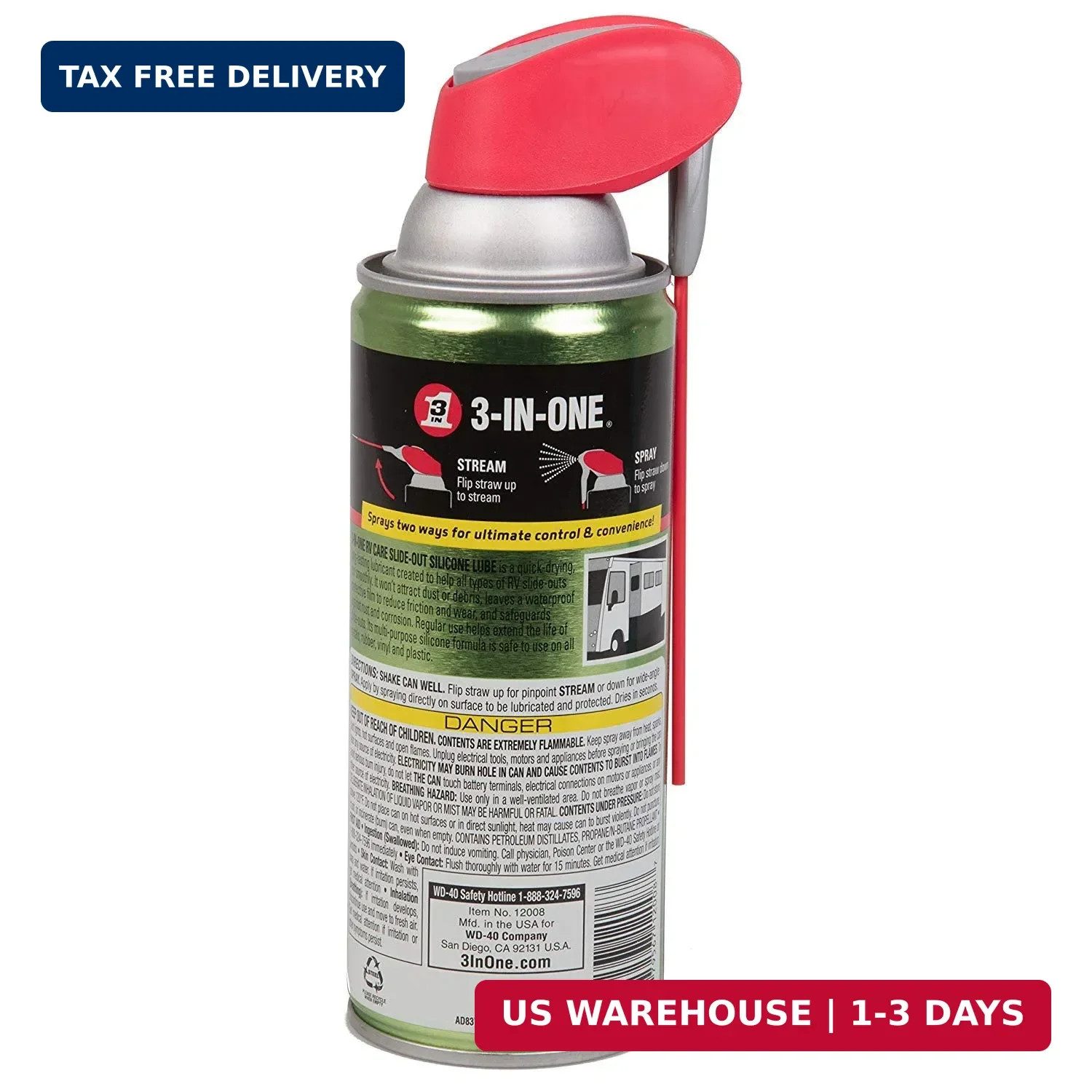 3-IN-ONE RVcare Slide Out Silicone, 11 oz. And RV Care Window & Track Dry Lube