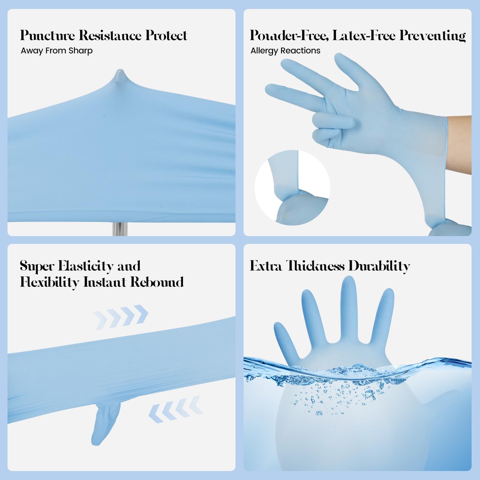 Xandoval Kids Nitrile Gloves for 6-10 Years, 5Mil Blue Small, of 100pcs