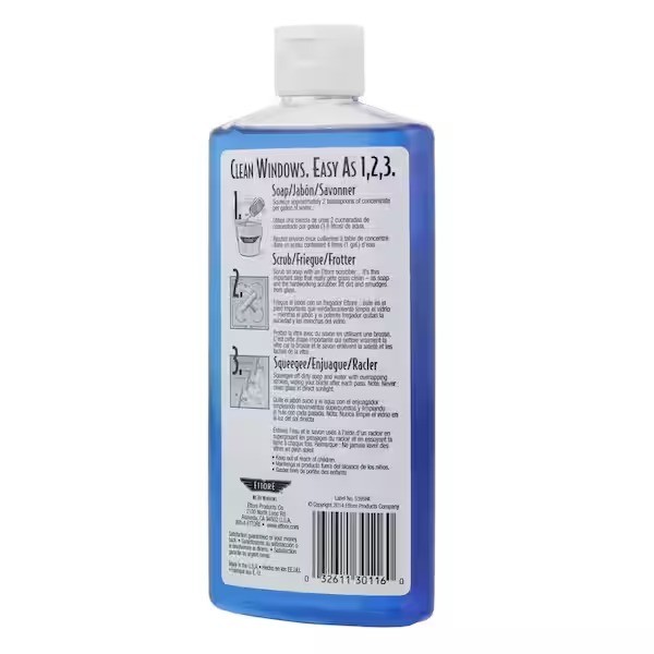 Ettore 16 Oz Squeegee Window Cleaning Soap Streak Free Glass Cleaner Formula