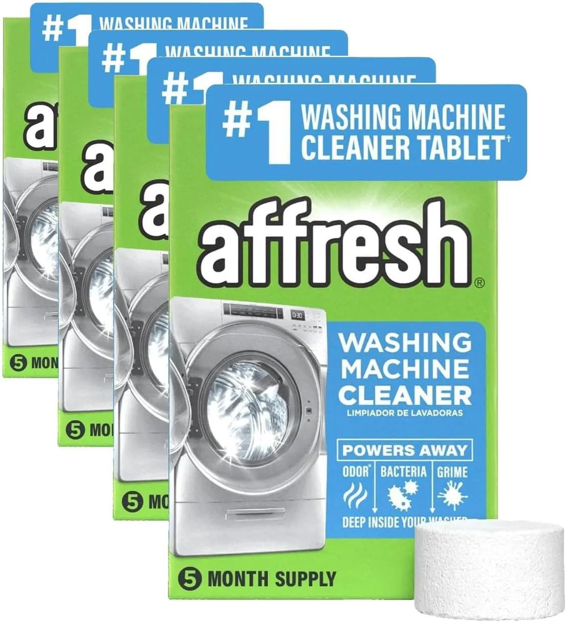 Affresh Washing Machine Cleaner Tablets 6 Count Deep Cleaning Odor Remover