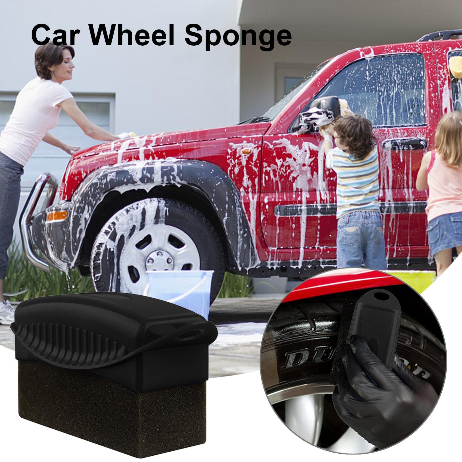 1pcs Tire Applicator Pad Wheel Brush Car Wax Sponge Tire Shine Applicator