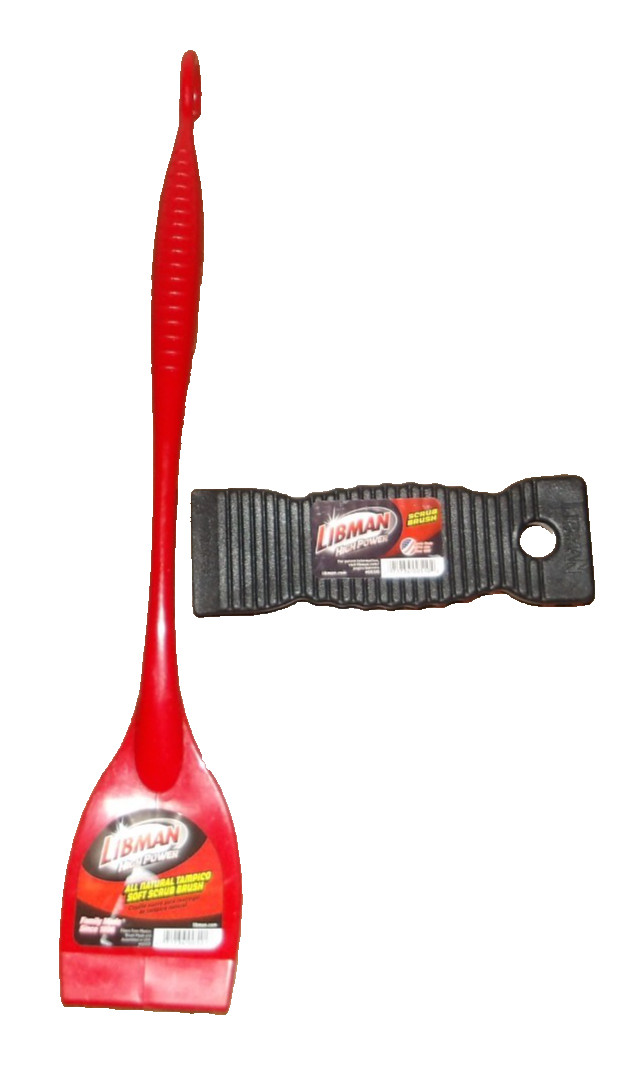 Libman High Power Scrub Brush & Long Handle Soft Scrub Brush