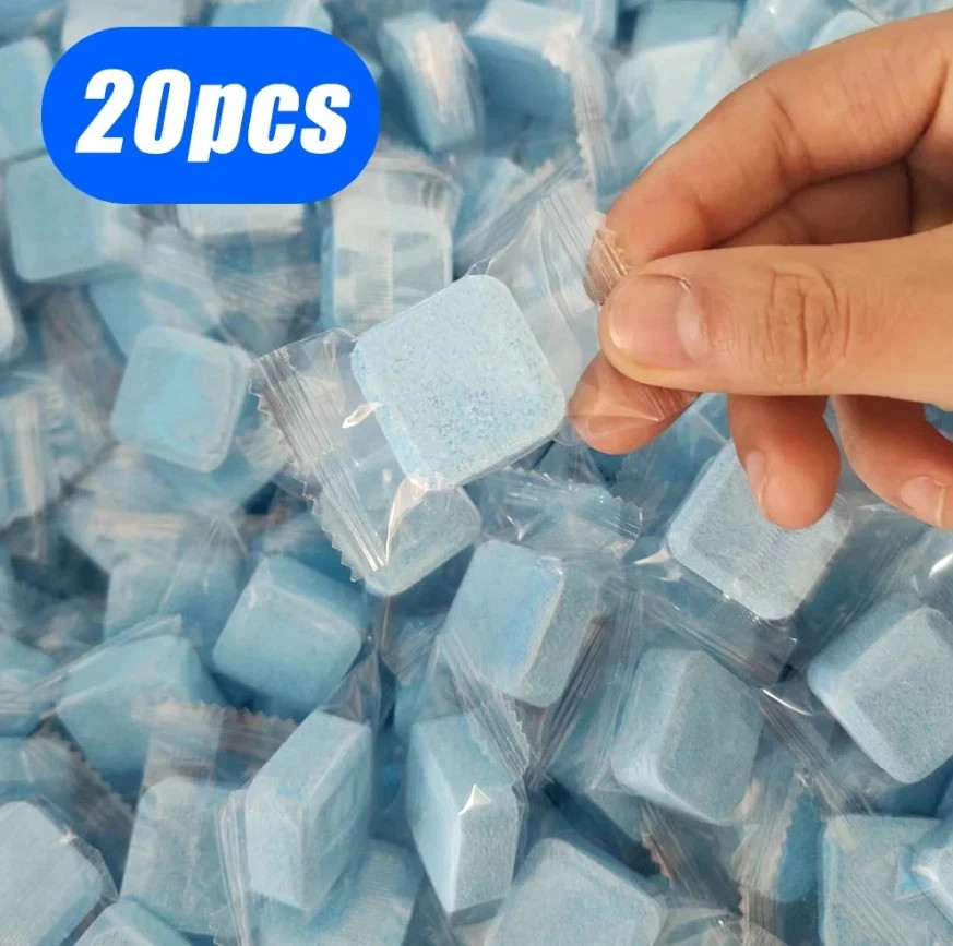 20pcs Toilet Cleaning Effervescent Tablets – Deodorizer & Stain Remover – NEW