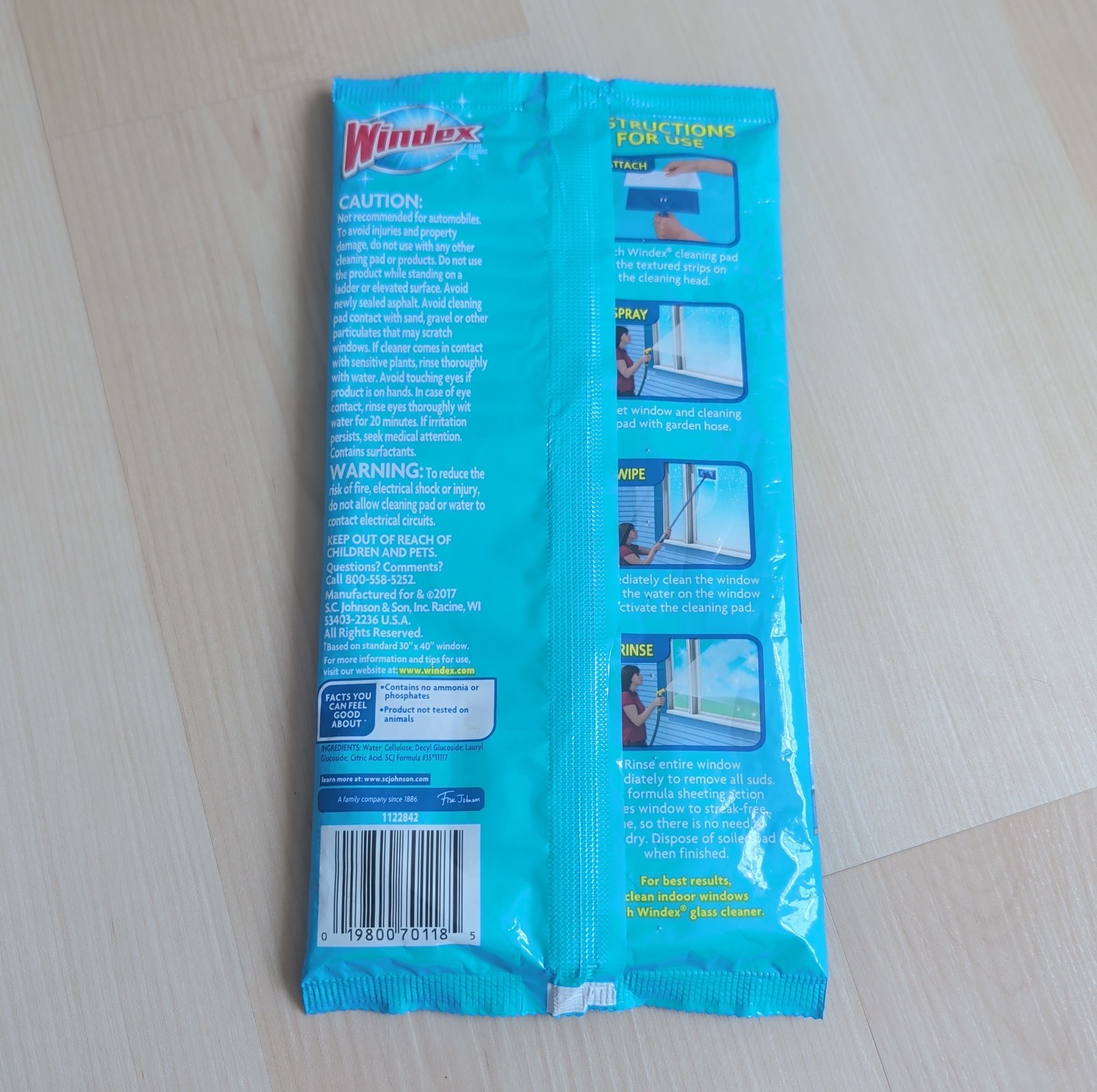 NEW Windex Outdoor Refill Pads for Cleaning Glass Windows 1 package 2 Pads