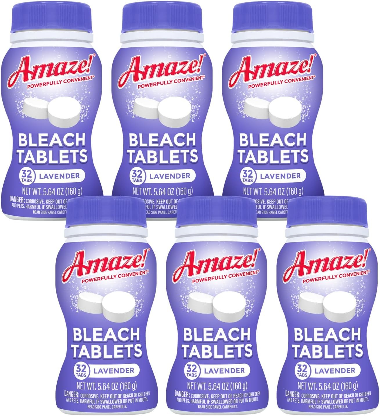 Ultra Concentrated Bleach Tablets [6 bottles] Original Scent Laundry Toilet