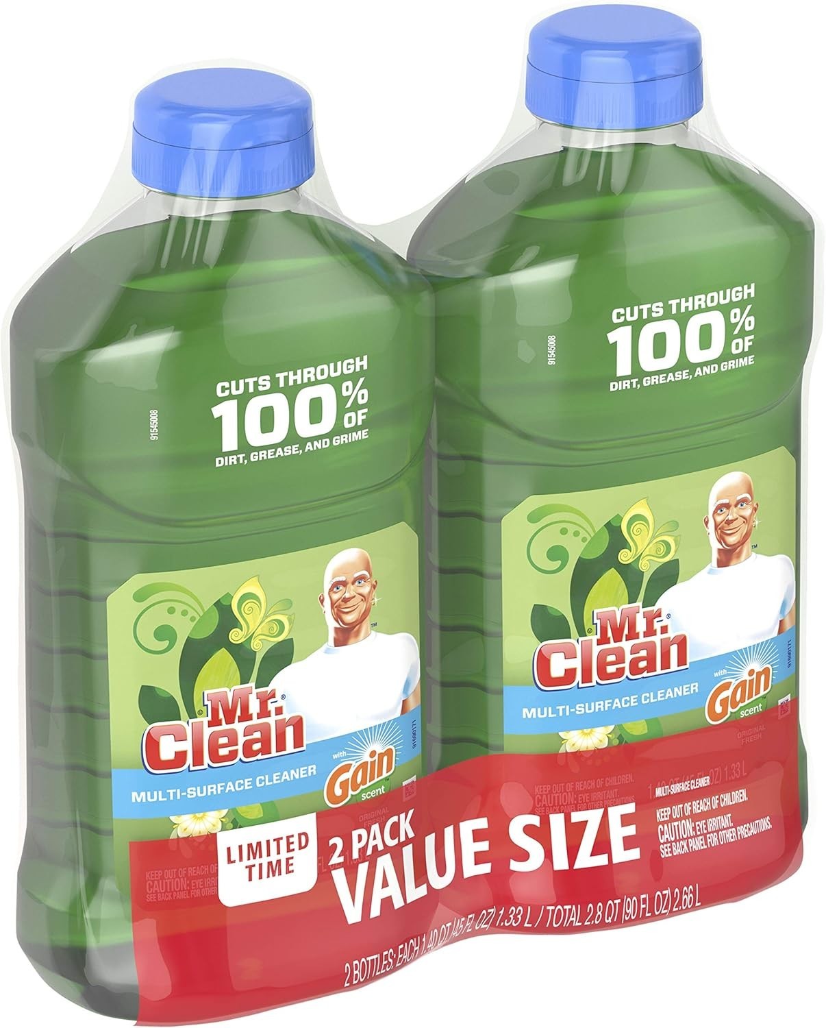 Mr. Clean Liquid All Purpose Multi-Surface Cleaner | with Gain Original – 45 Oun
