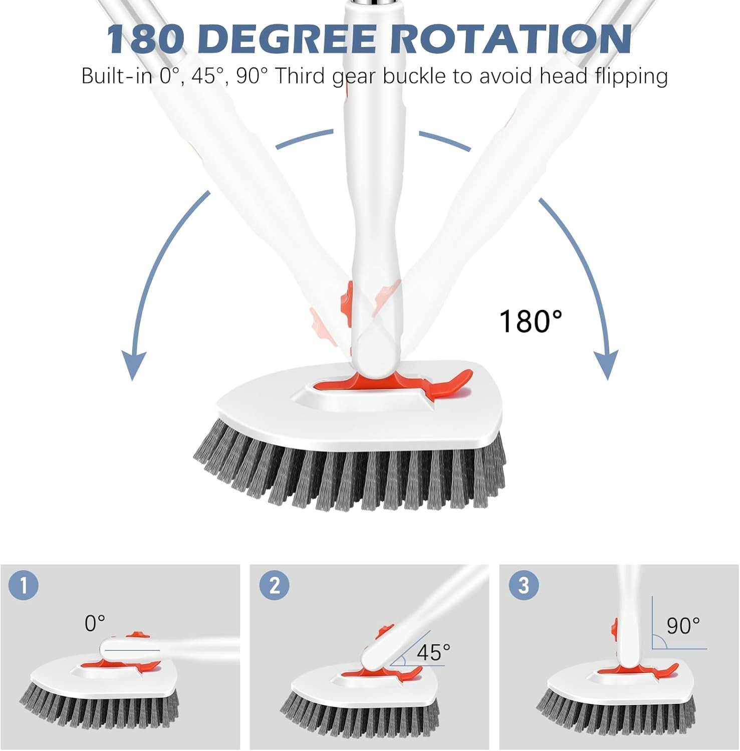 Ergonomic 52-Inch Tub Scrubber Brush with Non-Slip Grip for Ultimate Comfort