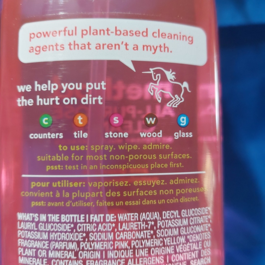 Method All-Purpose Multi-Surface Cleaner Pink Grapefruit 28oz. Spray Bottle