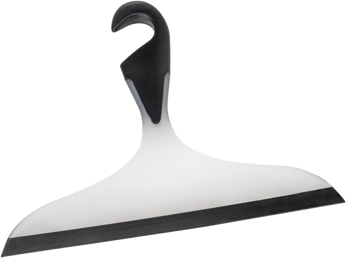 High-Quality Plastic Shower Squeegee with Rubber Blade – Elegant Black Design