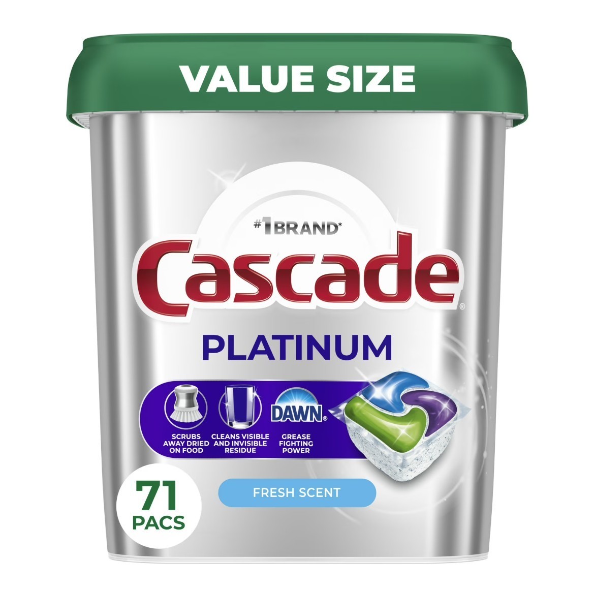 [HOT SALE] 2 Pack Cascade Platinum Dishwasher Detergent Pods Fresh 71 Count Tabs