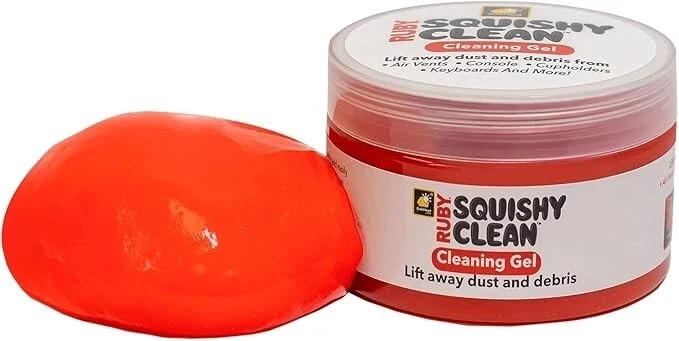 Ruby Squishy Clean Cleaning Gel: Lift Away Dust & Debris Auto/Home Open Box