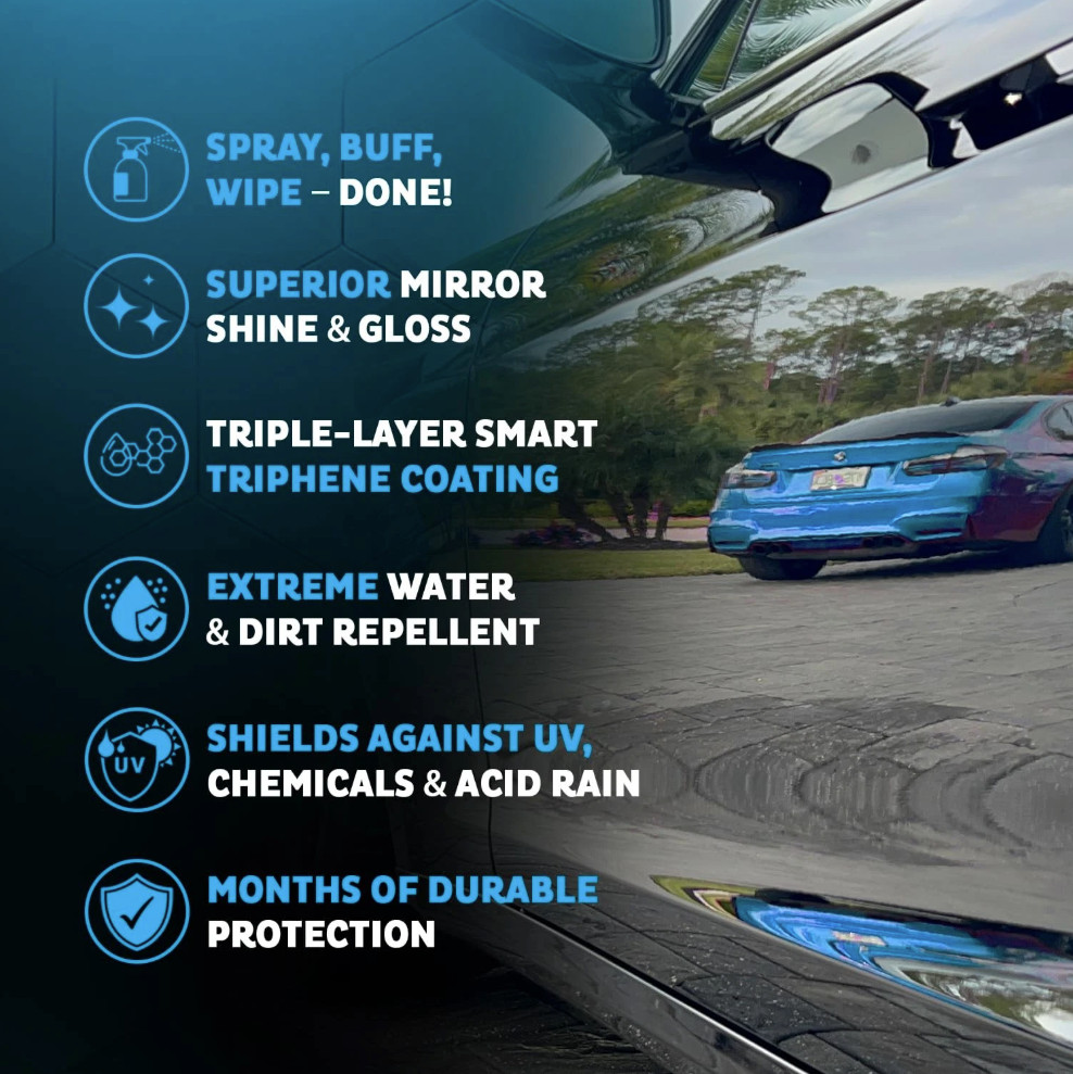 MAXLONE ™ Car Spray with Triphene® Technology, Quick Spray Wipe All Purpose …