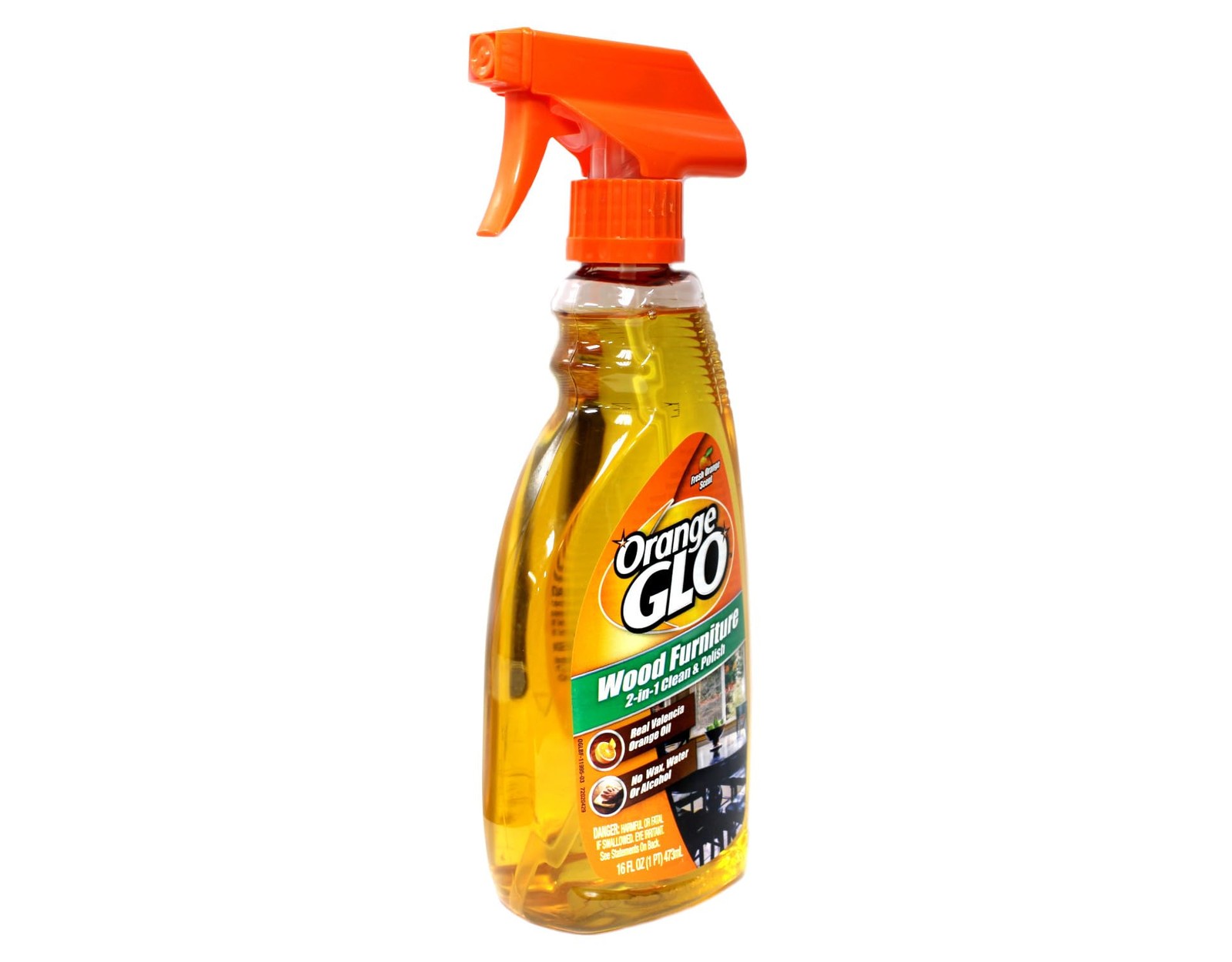 Wood Furniture 2-in-1 Clean & Polish Spray, Fresh Orange Scent, Real Valencia…