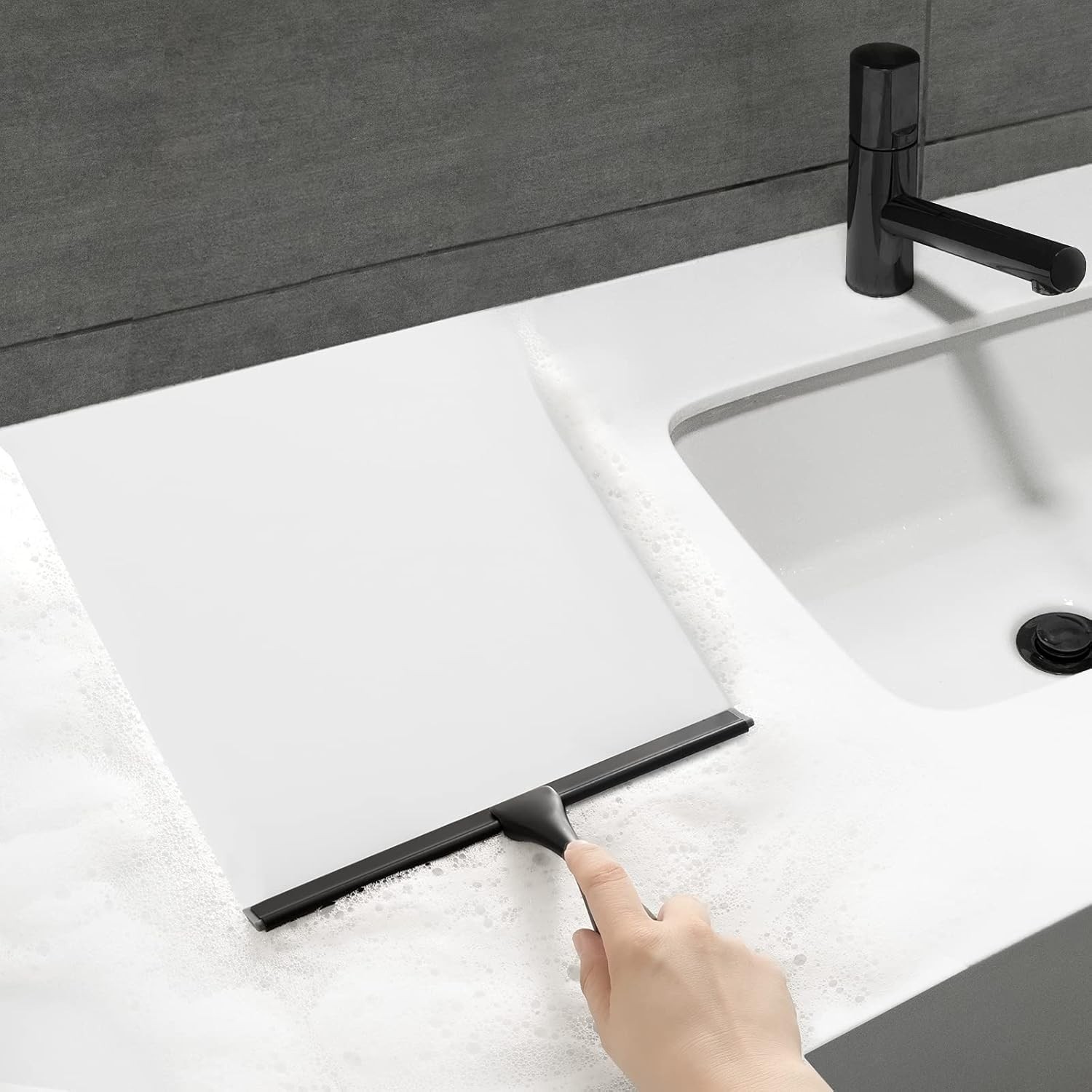 10 Inch Window Squeegee HIWARE Stainless Steel Black Shower