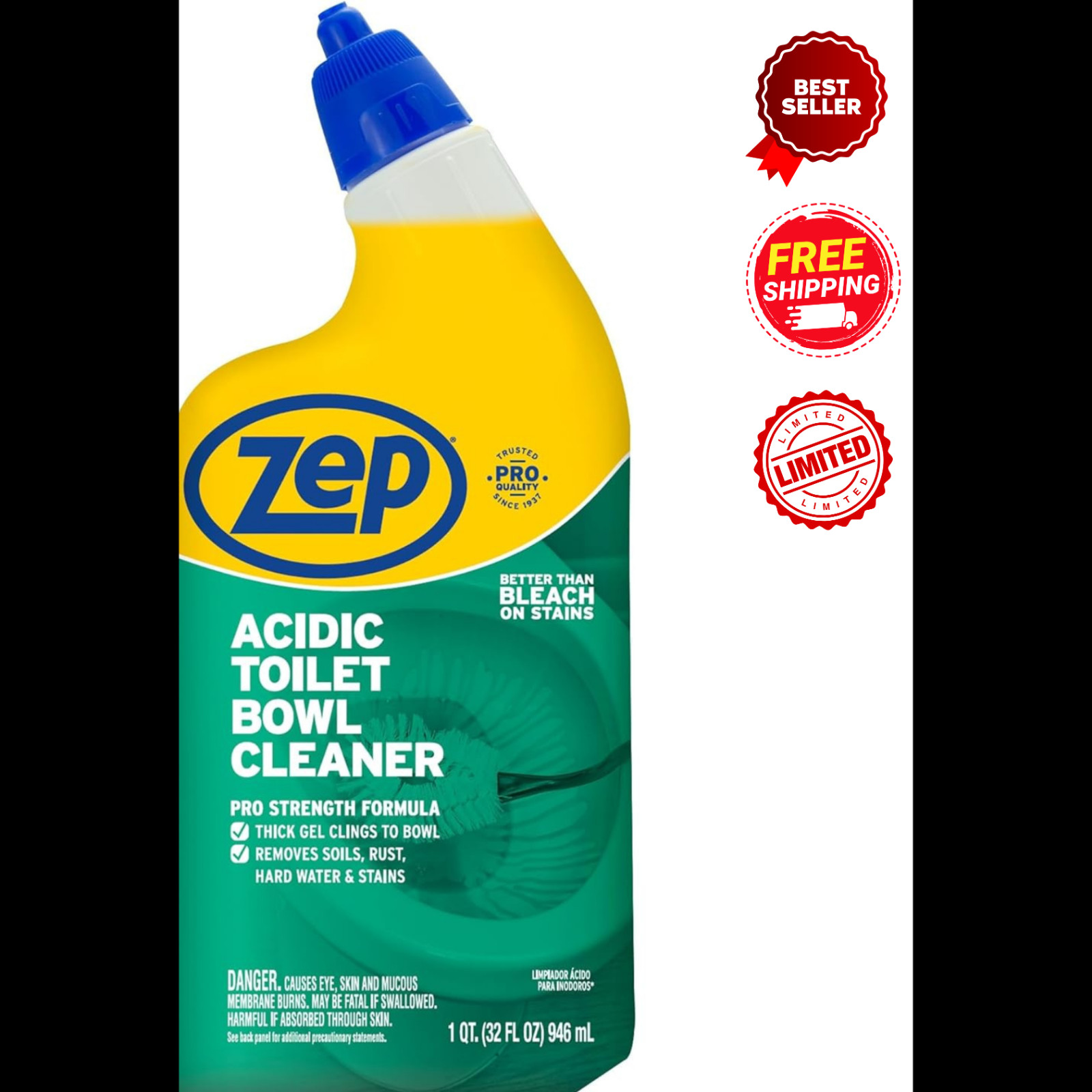 Acidic Toilet Bowl Cleaner, 32 Oz