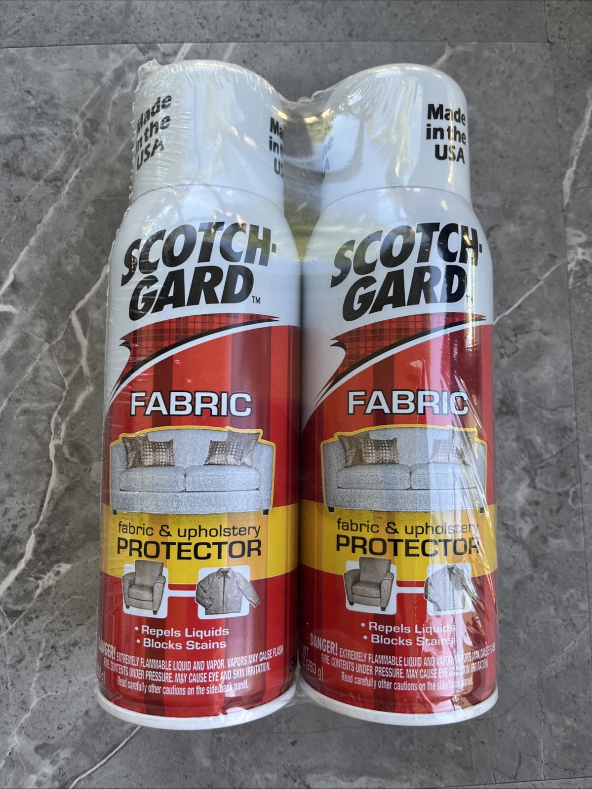 Scotch-Guard – original Fabric Upholstery Protector 2 Cans 10 oz Each USA NEW