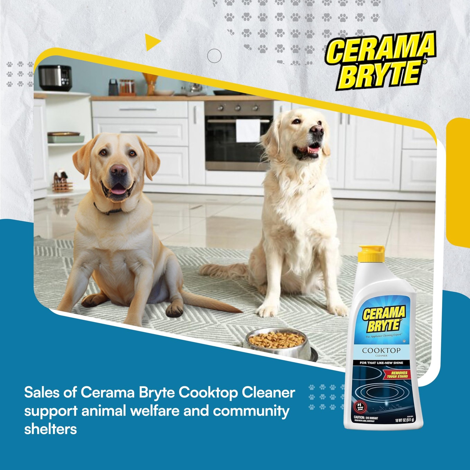 Cerama Bryte Removes Tough Stains Cooktop and Stove Top Cleaner for Glass 2 Pack