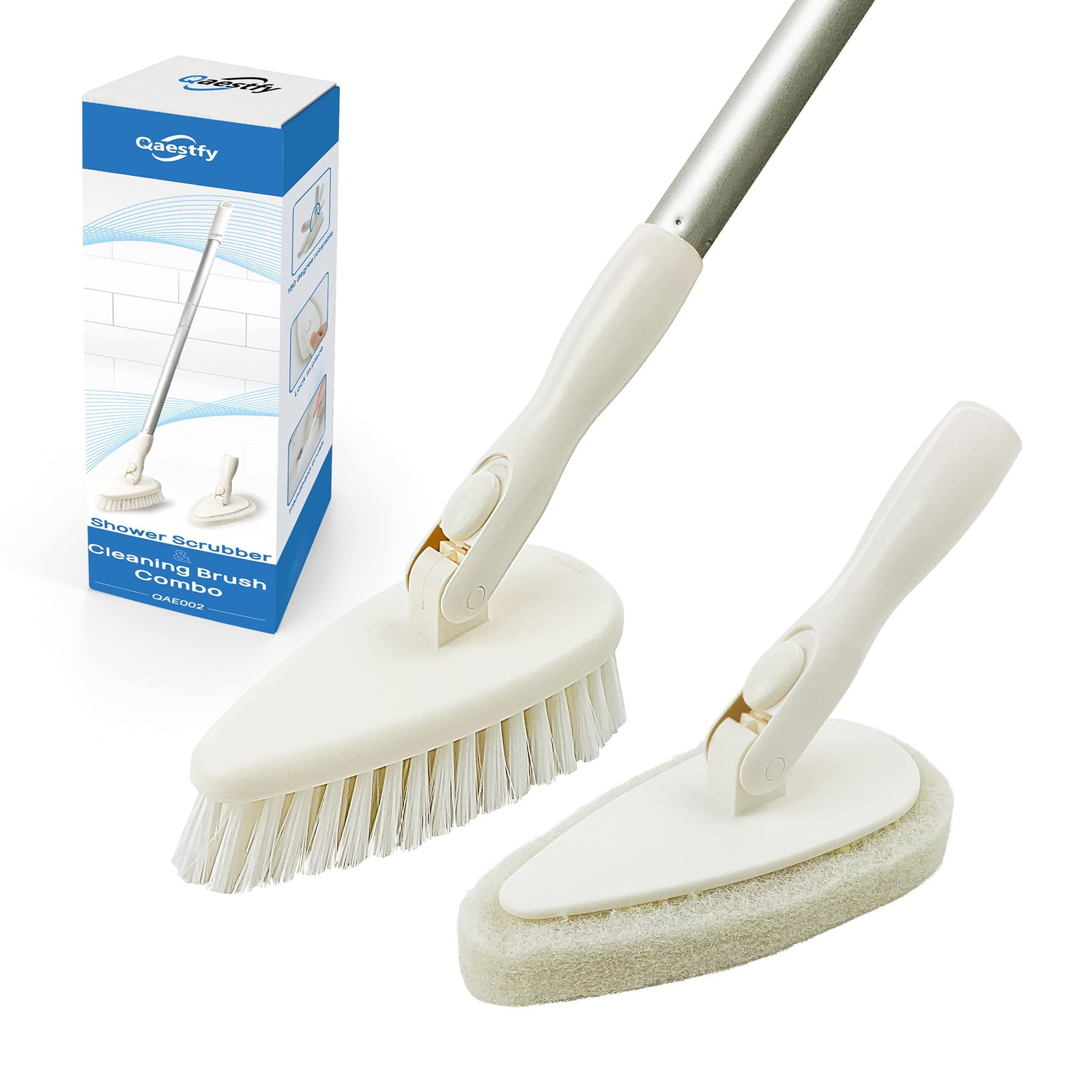 Shower Scrubber Cleaning Brush Combo Bath Tub Tile Cleaner Scrubber Brush With 5