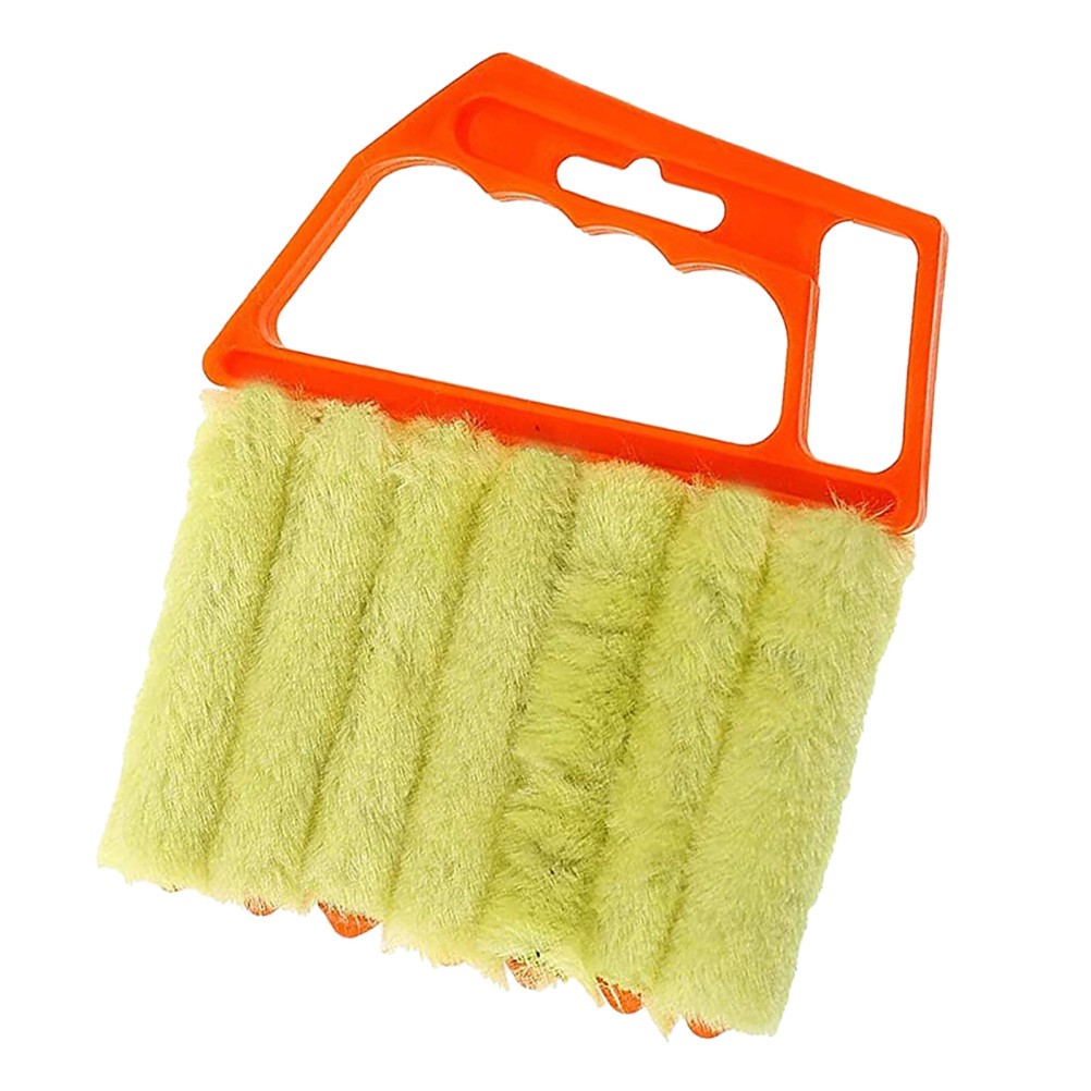 Cleaning Brush Orange 7 Tooth Handheld Pulley Blinds Window Shutter Duster Tool