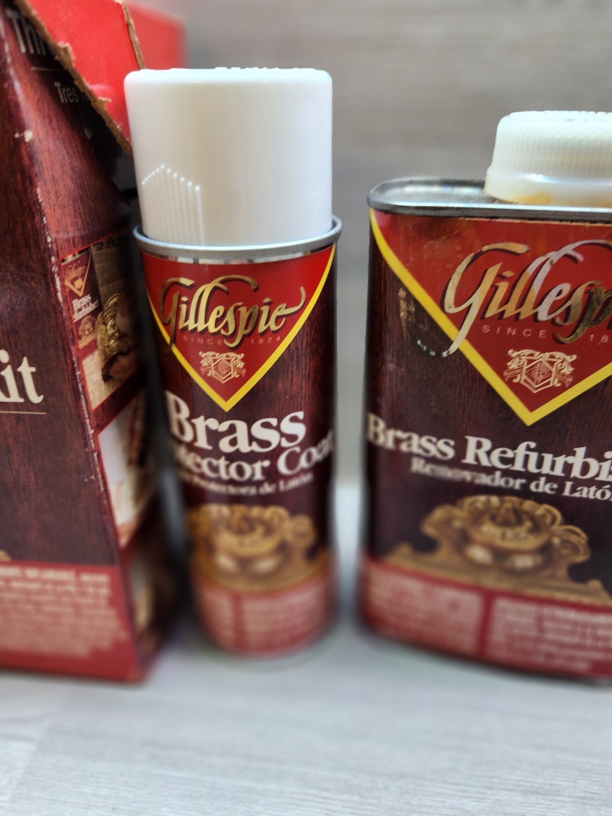 Gillespie Brass Renewal Kit Cleaner Protector Restoring 90% Full