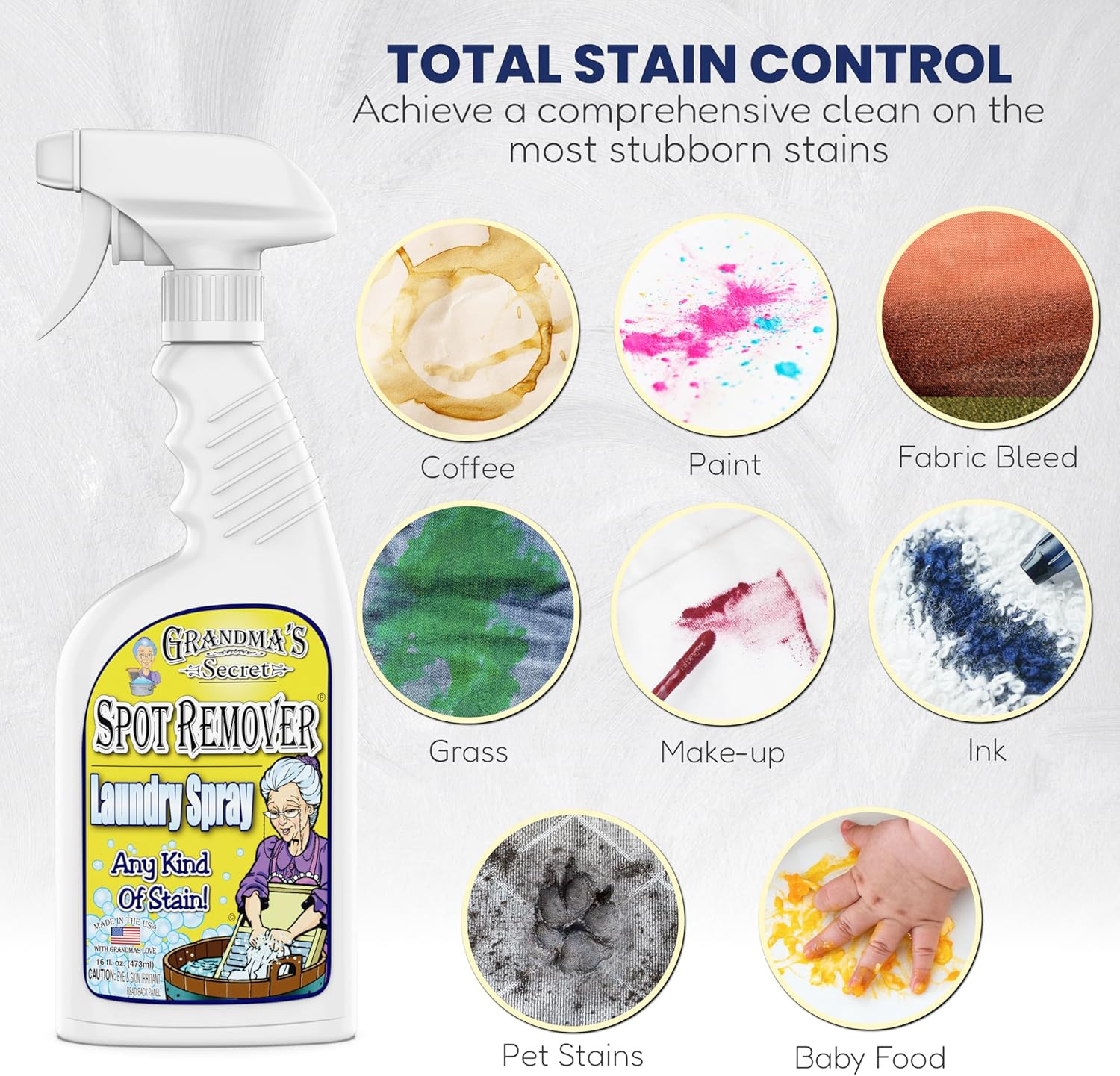 Grandma’S Secret Spot Remover Laundry Spray – Chlorine, Bleach and Toxin-Free Fa