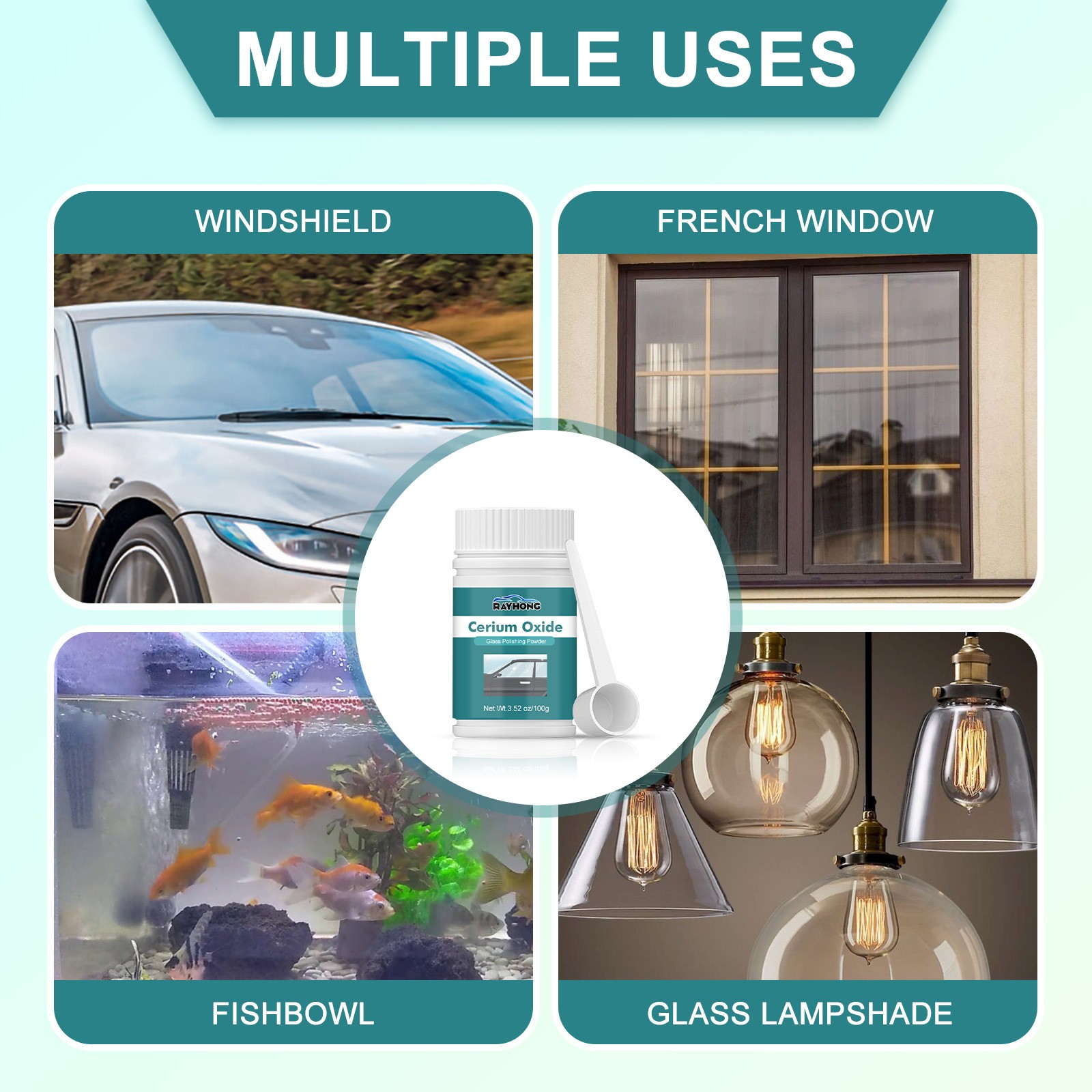 Cerium Oxide Glass Scratch Remover Professional Glass Polishing Compounds USA