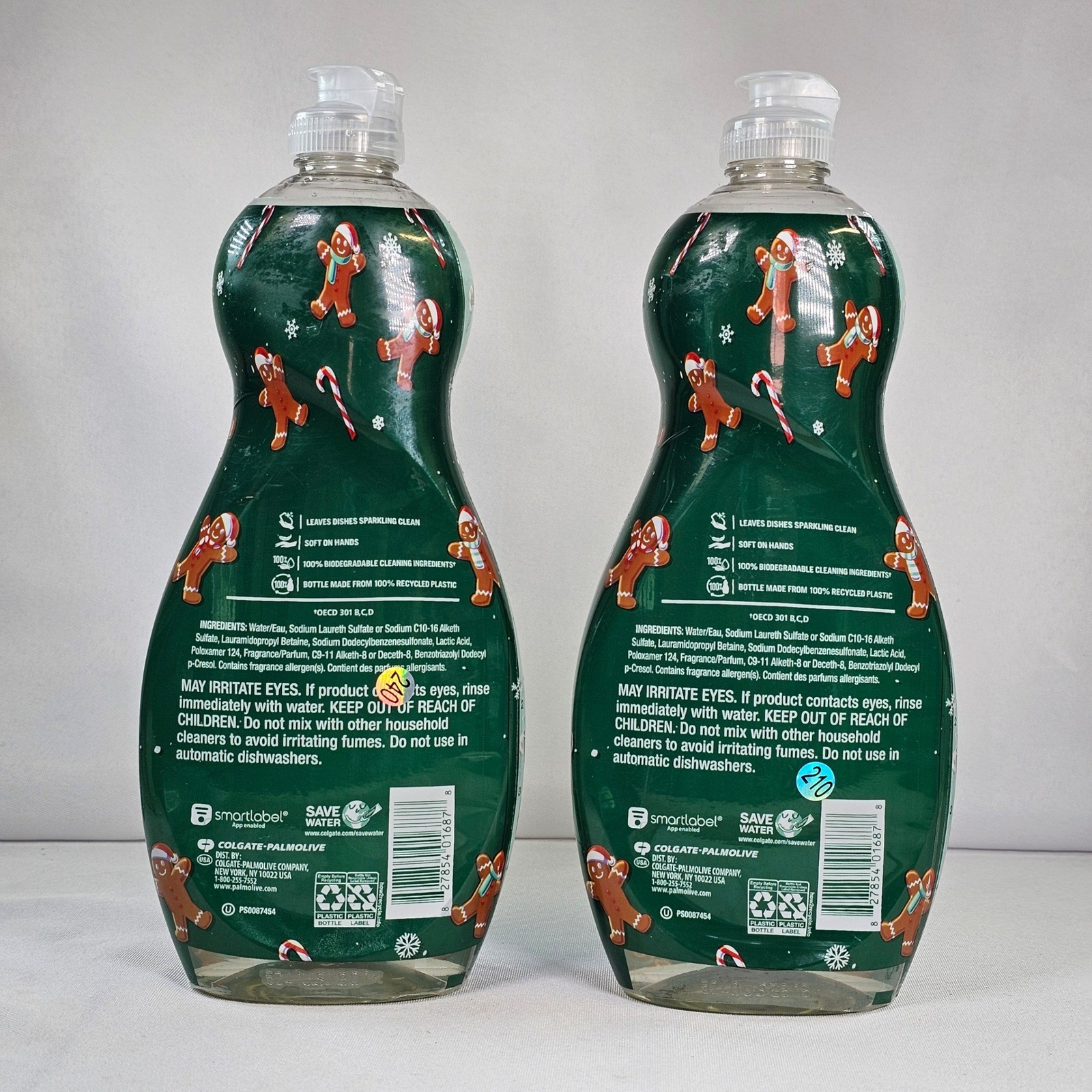 Palmolive Gingerbread Dish Soap Limited Edition 20oz Holiday Scent Set of 2