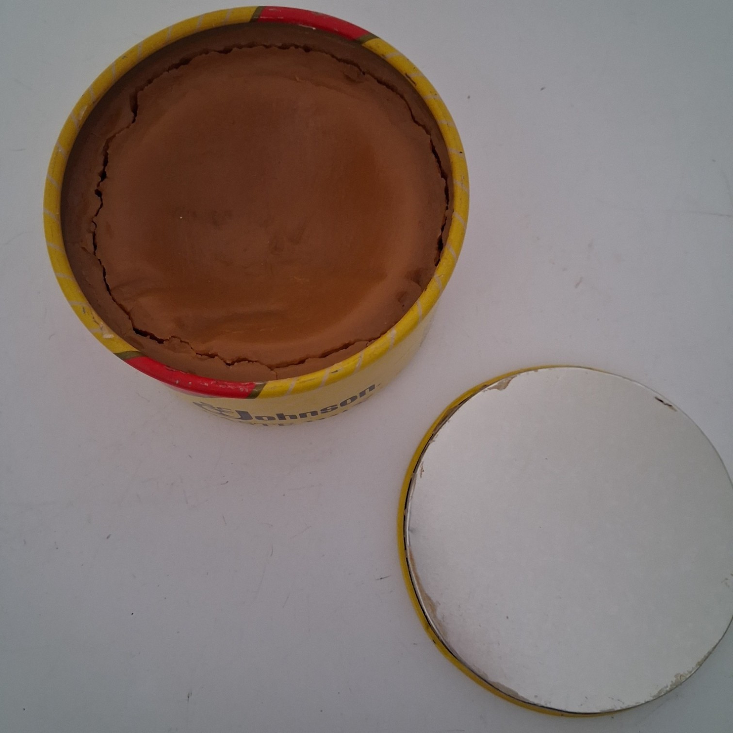 Vintage SC Johnson Wood Paste Wax 1 lb Original Formula Near Full 1 lb 2.1 oz