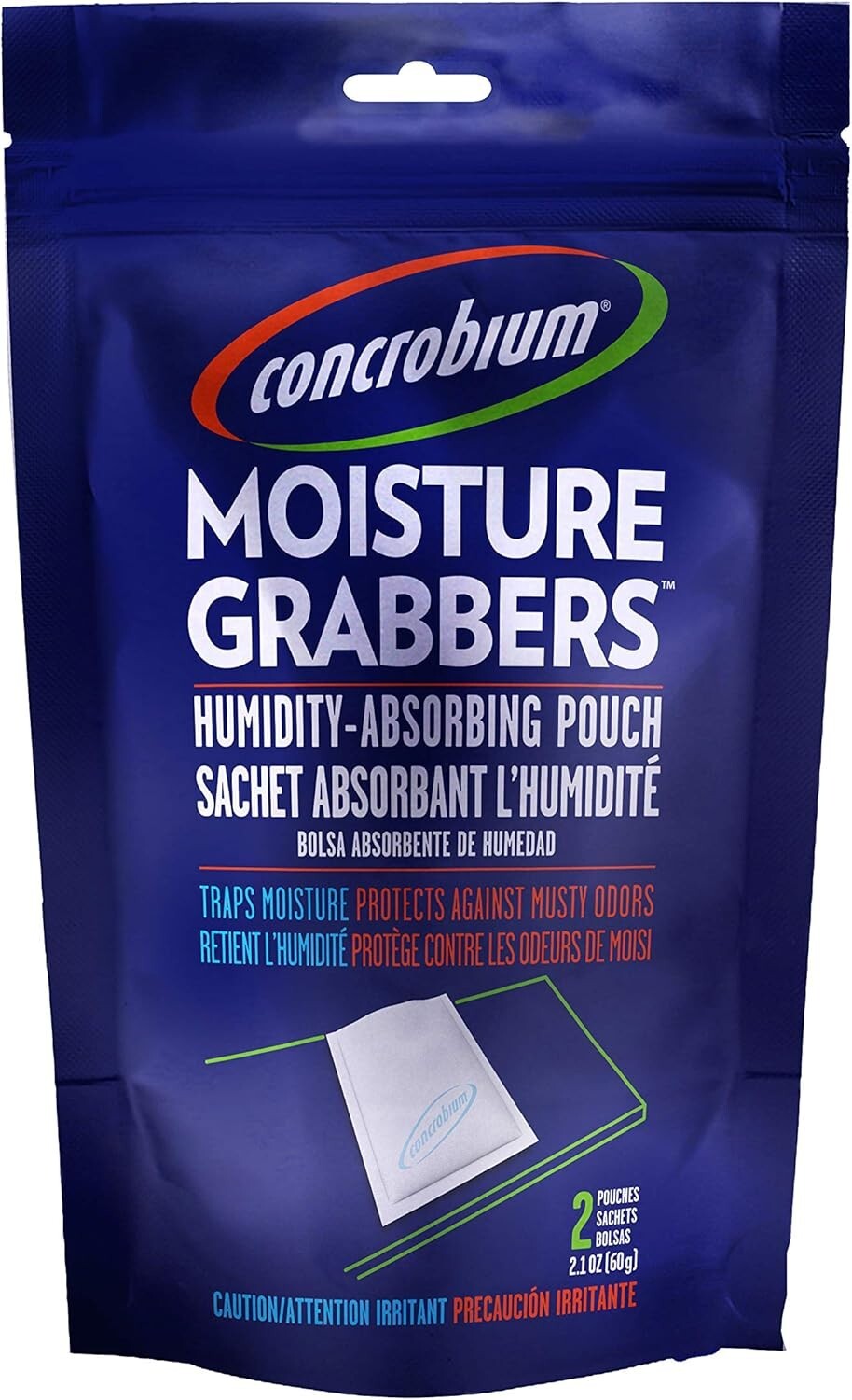 2 Pack – Concrobium Moisture Grabbers Humidity Absorbing Pouch Mini 2.1 Oz.