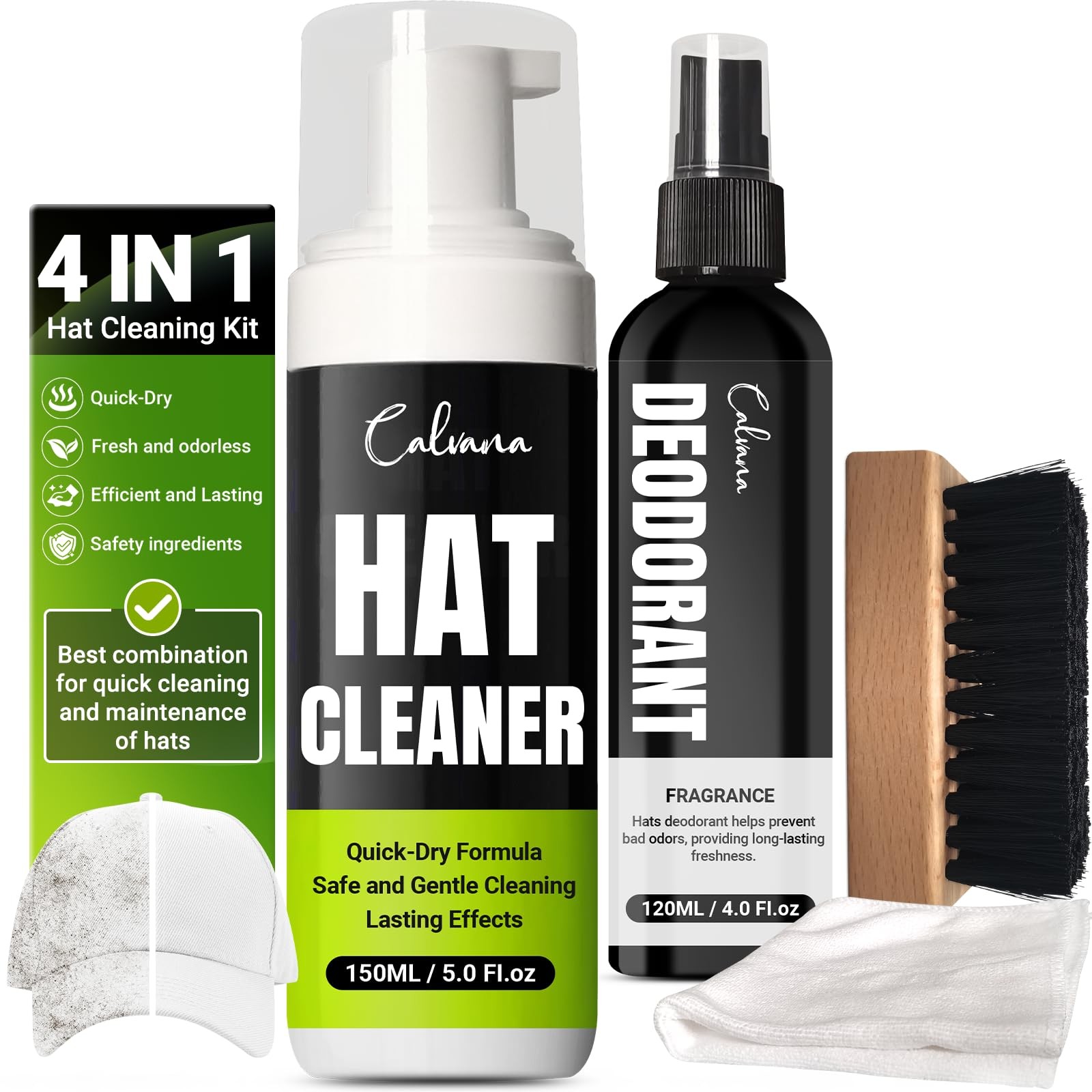 4-In-1 Professional Hat Cleaning Kit, Quick-Drying Cap Saver Cleaner, for Bas