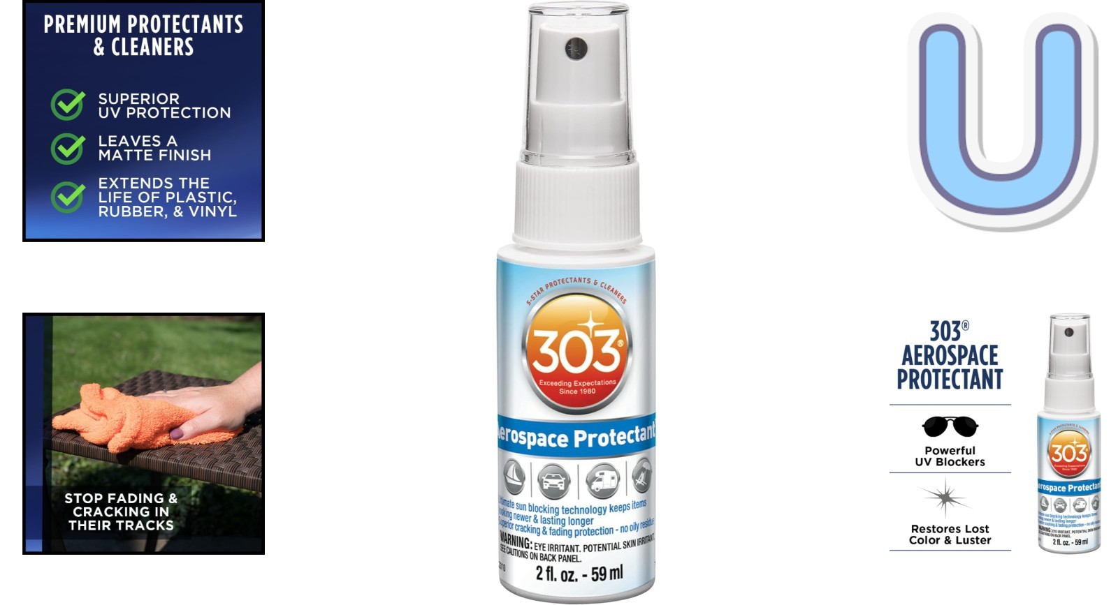 Versatile 303 Aerospace Protectant – Matte Finish, 2 Oz for Long-Lasting Care