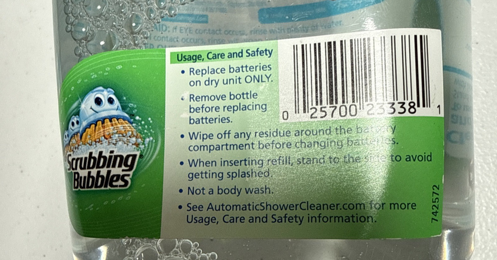 Scrubbing Bubbles Automatic Shower Cleaner Refill 34 oz Original Scent